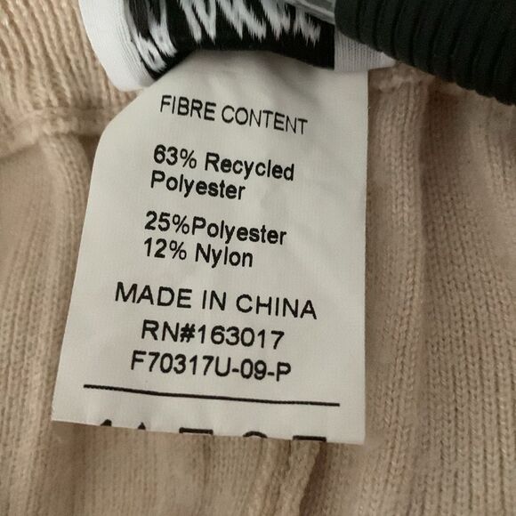 Princess Polly Cream Wide Leg Ribbed Knit Pull On Pants Size S-M - Picture 8 of 8